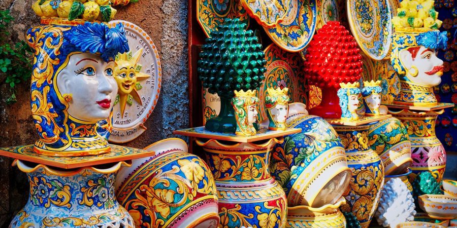 Sicilian ceramic handcrafted objects